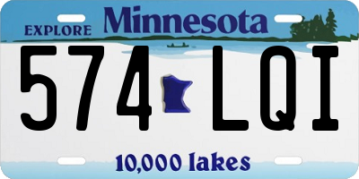 MN license plate 574LQI