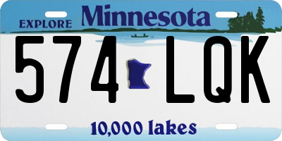 MN license plate 574LQK
