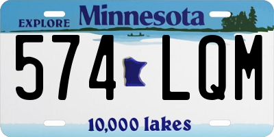 MN license plate 574LQM