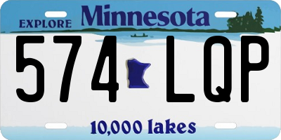 MN license plate 574LQP