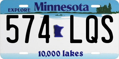 MN license plate 574LQS