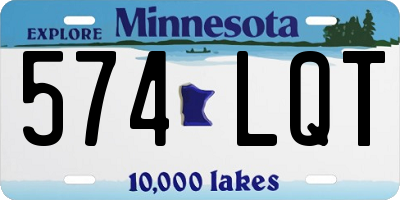 MN license plate 574LQT