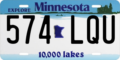 MN license plate 574LQU