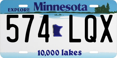 MN license plate 574LQX