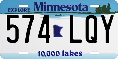 MN license plate 574LQY