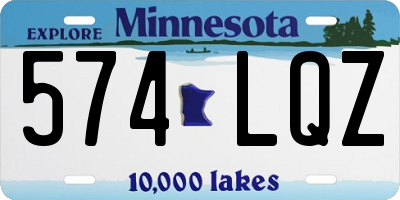 MN license plate 574LQZ