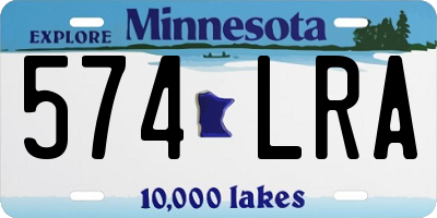 MN license plate 574LRA