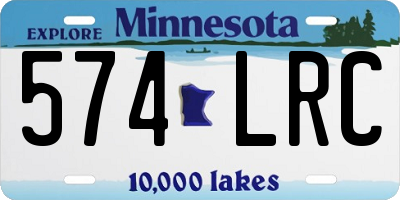 MN license plate 574LRC