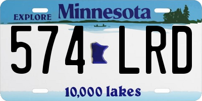 MN license plate 574LRD