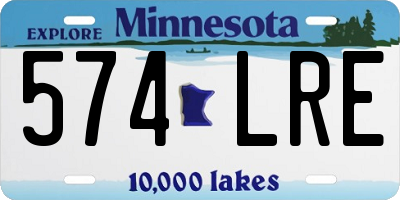 MN license plate 574LRE
