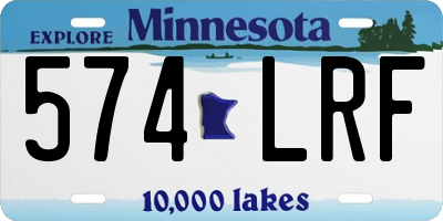 MN license plate 574LRF