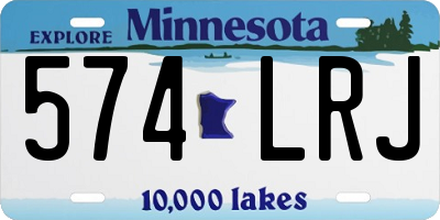 MN license plate 574LRJ