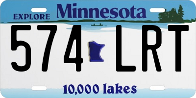 MN license plate 574LRT