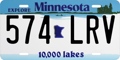 MN license plate 574LRV