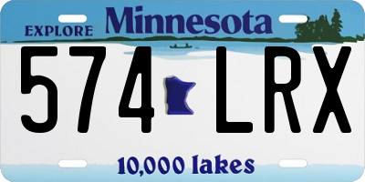 MN license plate 574LRX