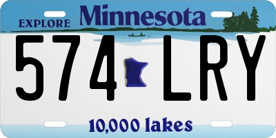 MN license plate 574LRY