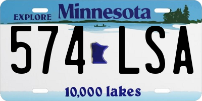 MN license plate 574LSA