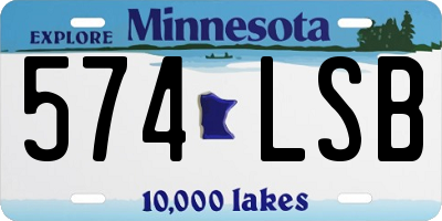 MN license plate 574LSB