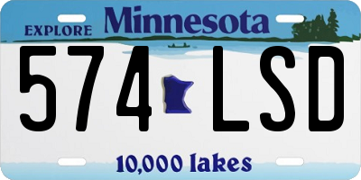 MN license plate 574LSD