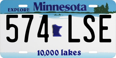 MN license plate 574LSE