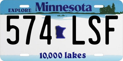 MN license plate 574LSF