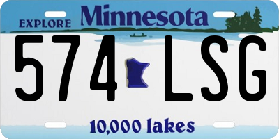 MN license plate 574LSG