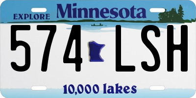 MN license plate 574LSH