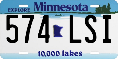 MN license plate 574LSI