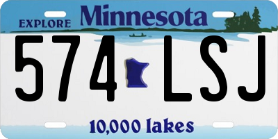 MN license plate 574LSJ