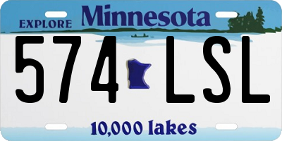 MN license plate 574LSL