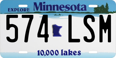 MN license plate 574LSM