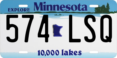 MN license plate 574LSQ