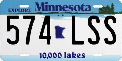 MN license plate 574LSS