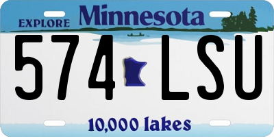 MN license plate 574LSU