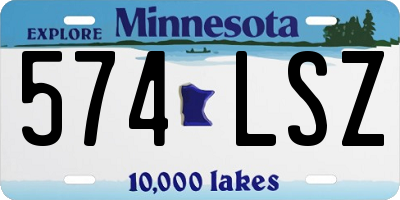 MN license plate 574LSZ