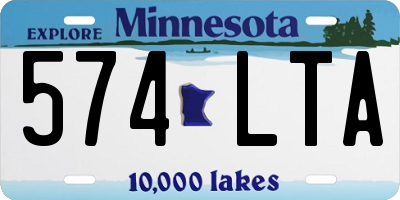 MN license plate 574LTA