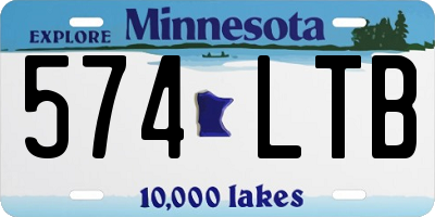 MN license plate 574LTB