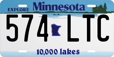 MN license plate 574LTC