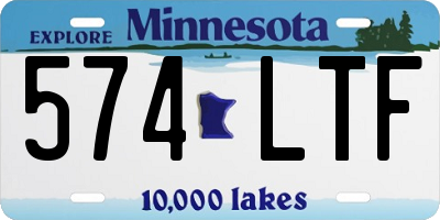 MN license plate 574LTF