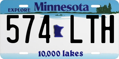 MN license plate 574LTH