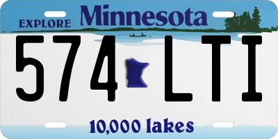 MN license plate 574LTI