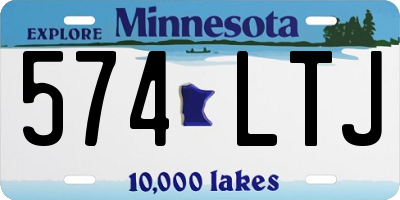 MN license plate 574LTJ