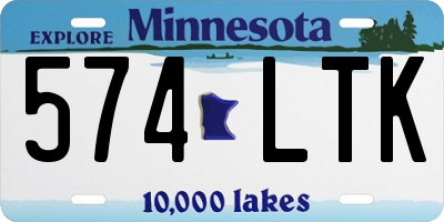MN license plate 574LTK