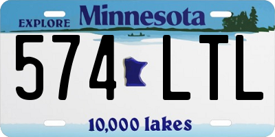 MN license plate 574LTL