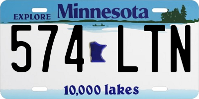 MN license plate 574LTN