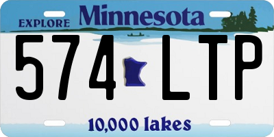 MN license plate 574LTP