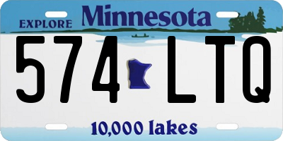 MN license plate 574LTQ