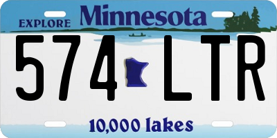 MN license plate 574LTR