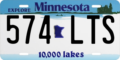 MN license plate 574LTS
