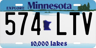 MN license plate 574LTV
